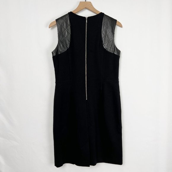 Barbour Sleeveless Mini Midi Dress Quilted Faux Leather Motorcycle Preppy Punk - Picture 6 of 8